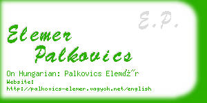 elemer palkovics business card